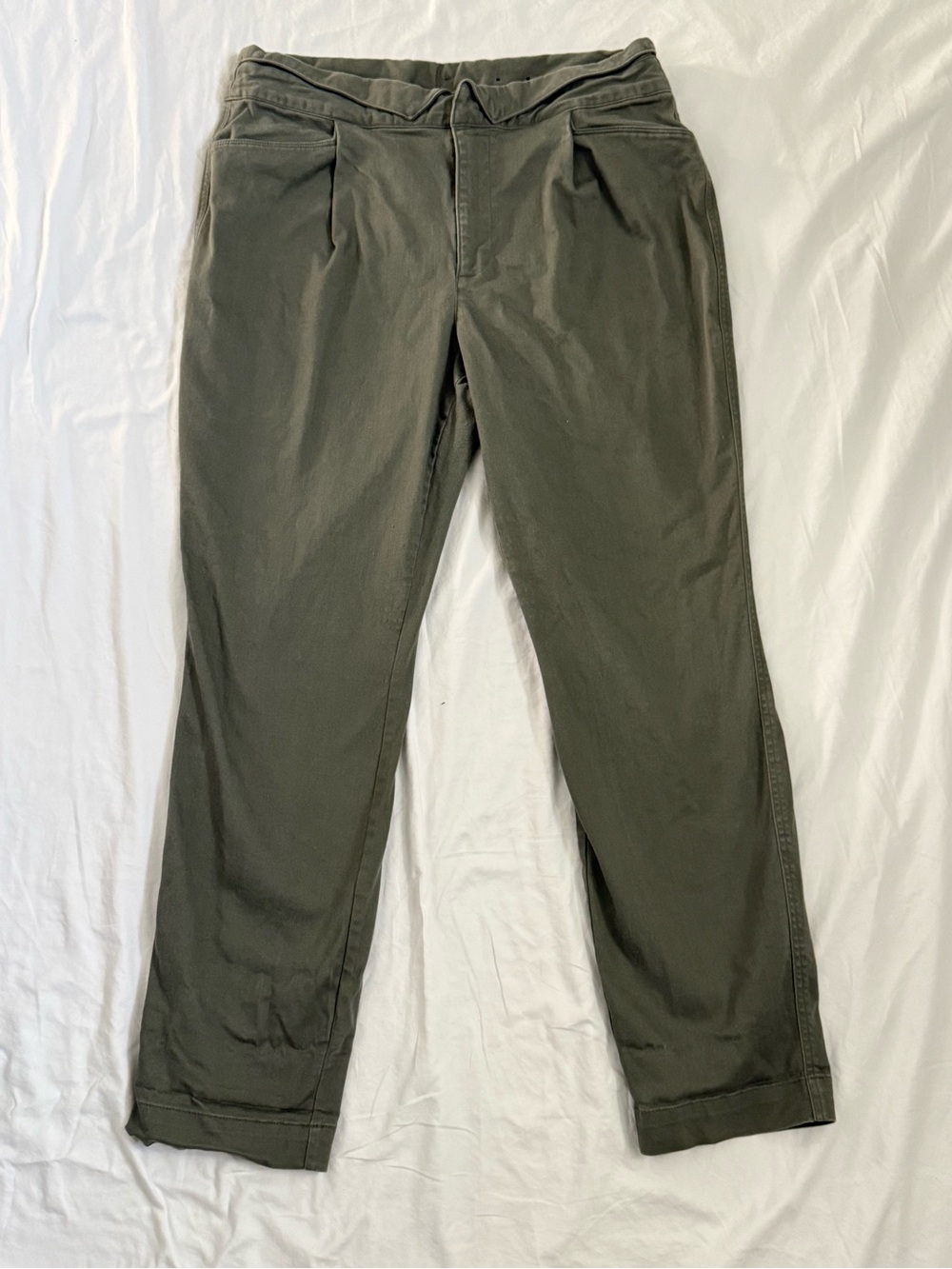 INC International Concepts Women's Olive Straight Leg Pants Size 14